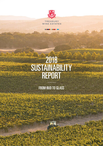 Miniature Treasury Wine Estates
 Rapport de durabilité 2018