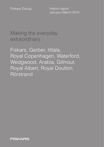 Thumbnail Fiskars Quarterly Report 2018-q1