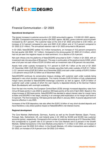 Thumbnail flatexDEGIRO AG Quarterly Report 2023-q1