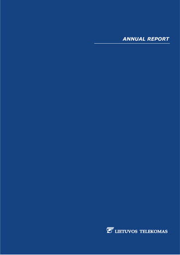 Thumbnail Telia Lietuva Annual Report 2001