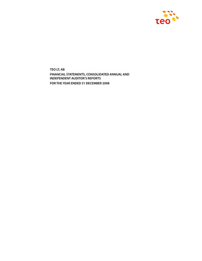 Thumbnail Telia Lietuva Annual Report 2008