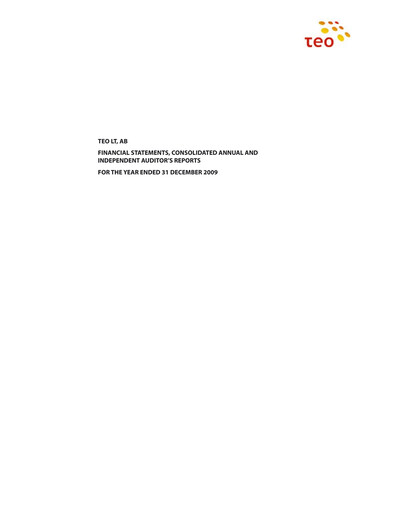 Thumbnail Telia Lietuva Annual Report 2009