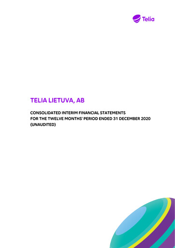 Thumbnail Telia Lietuva Financial Report 2020