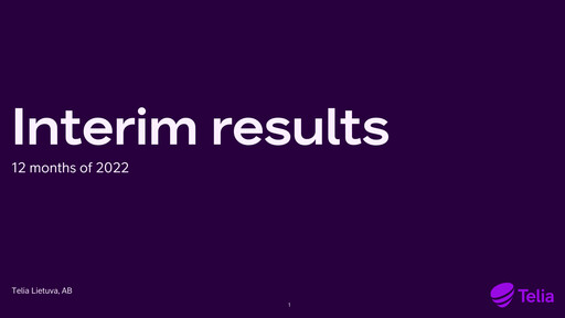 Thumbnail Telia Lietuva Financial Report 2022
