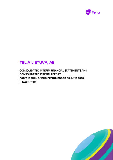 Thumbnail Telia Lietuva Half-year Report 2020-h1