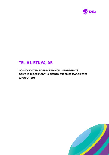 Vorschaubild Telia Lietuva Quartalsbericht 2021-q1