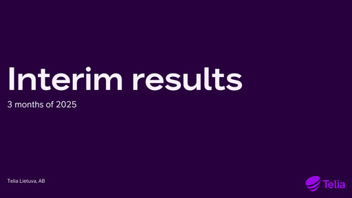 Vorschaubild Telia Lietuva Quartalsbericht 2025-q1