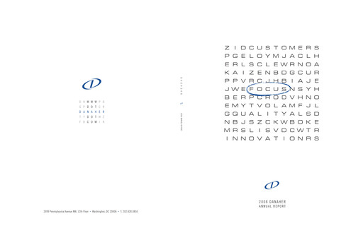 Thumbnail Danaher Annual Report 2008