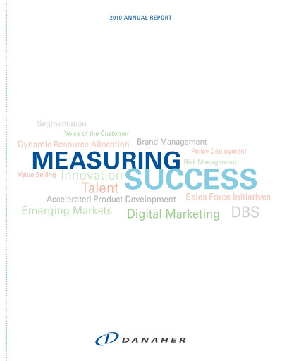 Thumbnail Danaher Annual Report 2010