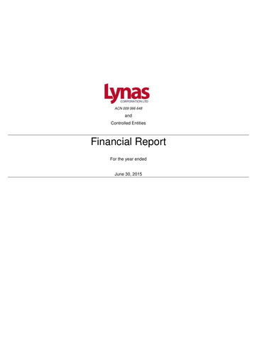 Thumbnail Lynas Financial Report fy2015