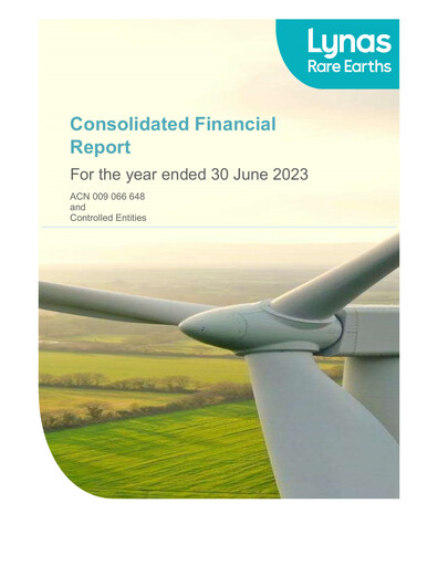 Thumbnail Lynas Financial Report fy2023