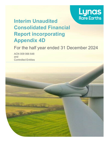 Thumbnail Lynas Half-year Report 2025-h1