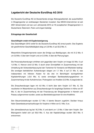 Vorschaubild Deutsche EuroShop Finanzmitteilung 2010