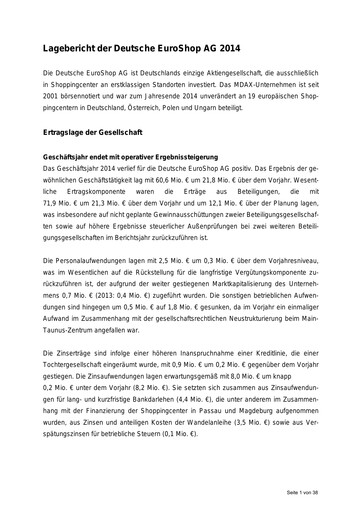 Vorschaubild Deutsche EuroShop Finanzmitteilung 2014