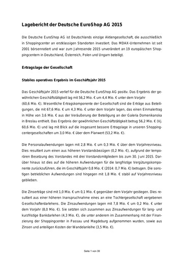 Vorschaubild Deutsche EuroShop Finanzmitteilung 2015