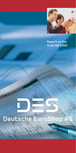 Miniature Deutsche EuroShop Rapport semestriel 2003-h1