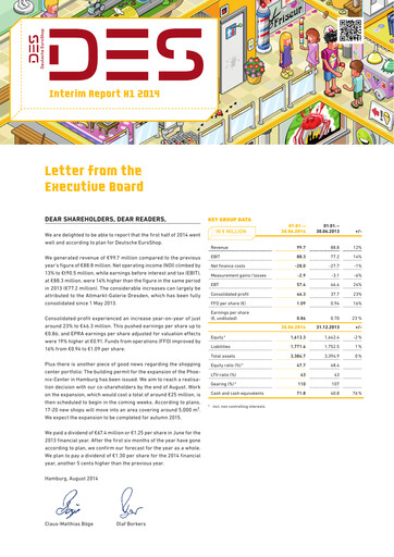 Miniature Deutsche EuroShop Rapport semestriel 2014-h1