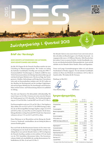 Vorschaubild Deutsche EuroShop Quartalsbericht 2013-q1