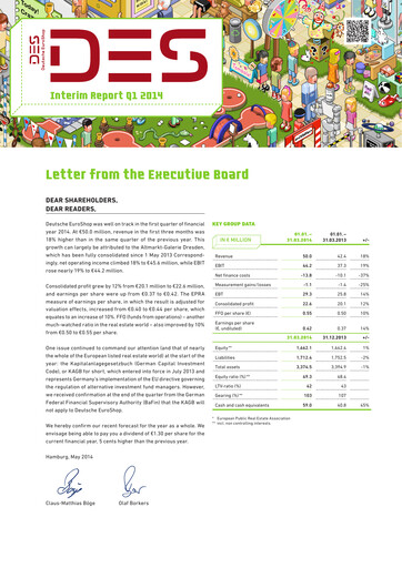 Vorschaubild Deutsche EuroShop Quartalsbericht 2014-q1