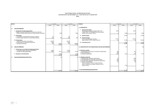 Thumbnail Eckert & Ziegler Financial Statement 2015
