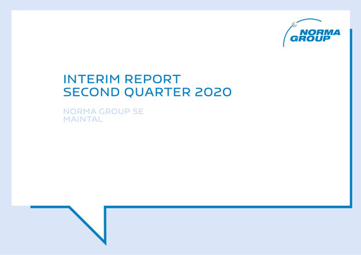 Miniature Norma Group Rapport semestriel 2020-h1
