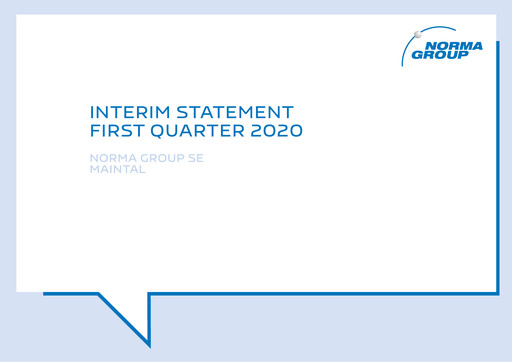 Miniature Norma Group Rapport trimestriel 2020-q1
