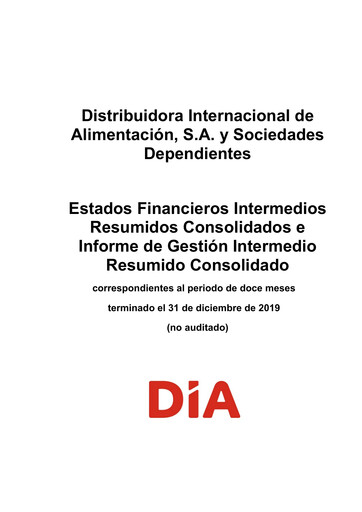 Thumbnail (DIA) Distribuidora Internacional de Alimentación Financial Report 2019