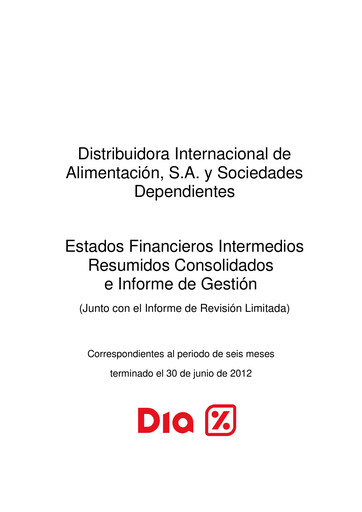 Vorschaubild (DIA) Distribuidora Internacional de Alimentación Halbjahresbericht 2012-h1