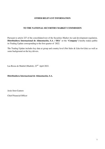 Thumbnail (DIA) Distribuidora Internacional de Alimentación Quarterly Report 2022-q1