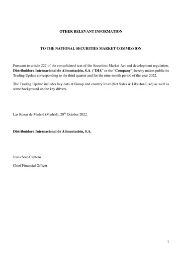 Thumbnail (DIA) Distribuidora Internacional de Alimentación Quarterly Report 2022-q3