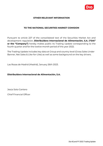 Thumbnail (DIA) Distribuidora Internacional de Alimentación Quarterly Report 2022-q4