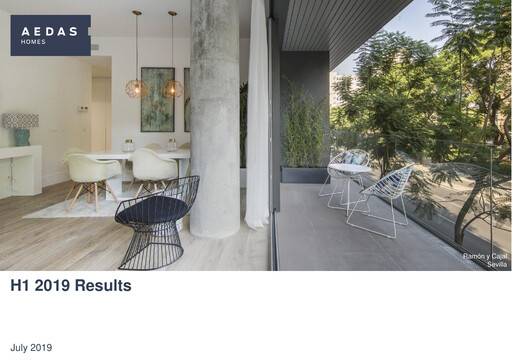 Miniature Aedas Homes Rapport semestriel 2019-h1