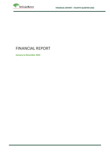 Thumbnail Unicaja Banco Financial Report 2022