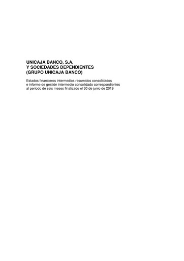 Thumbnail Unicaja Banco Half-year Report 2019-h1