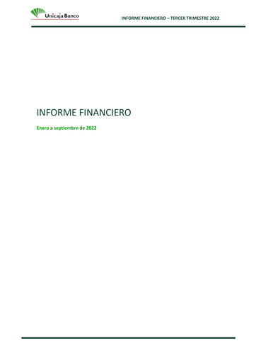 Thumbnail Unicaja Banco Quarterly Report 2022-q3