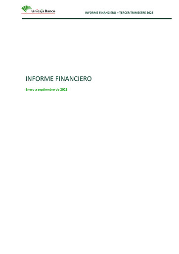 Thumbnail Unicaja Banco Quarterly Report 2023-q3