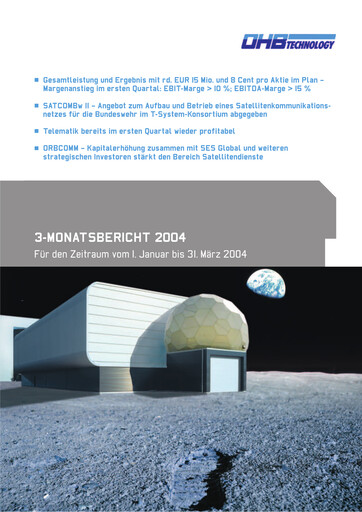 Vorschaubild OHB SE Quartalsbericht 2004-q1