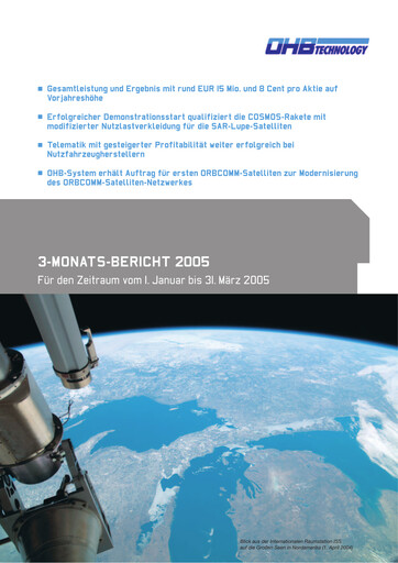 Vorschaubild OHB SE Quartalsbericht 2005-q1