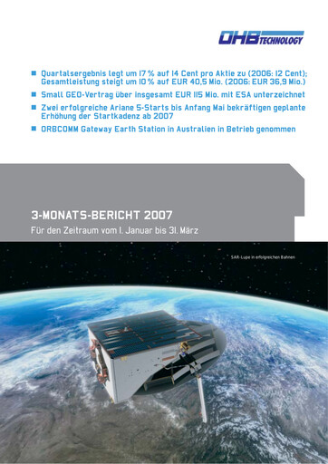Vorschaubild OHB SE Quartalsbericht 2007-q1
