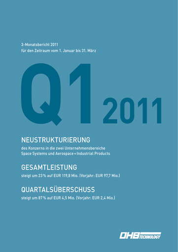 Vorschaubild OHB SE Quartalsbericht 2011-q1