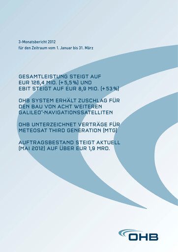 Vorschaubild OHB SE Quartalsbericht 2012-q1