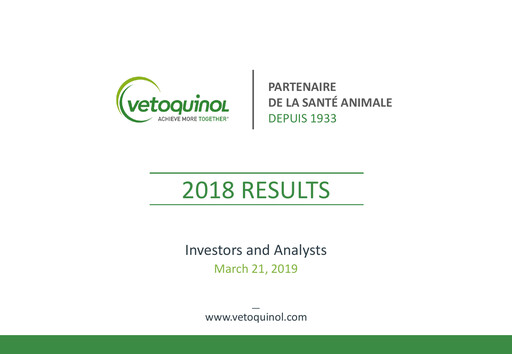 Thumbnail Vetoquinol Financial Report 2018