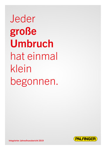 Thumbnail Palfinger Financial Statement 2019