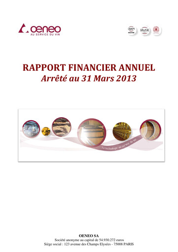 Thumbnail Oeneo Financial Report 2012-2013