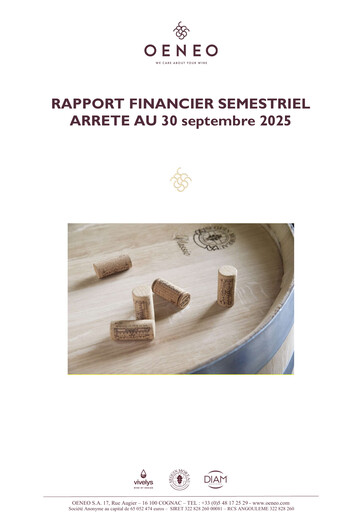 Thumbnail Oeneo Half-year Report 2025-2026