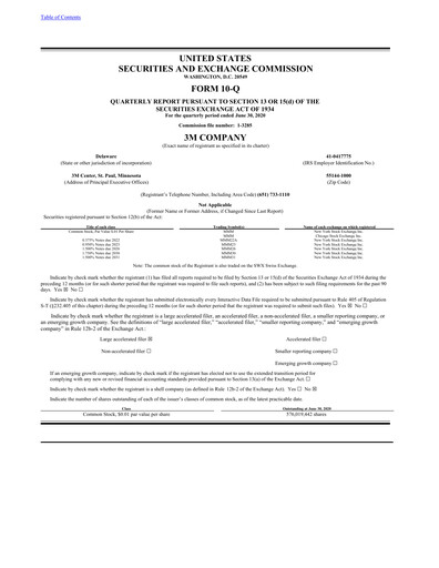 Thumbnail 3M Quarterly Report 2020-q2