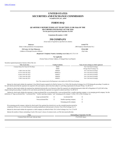 Thumbnail 3M Quarterly Report 2021-q3