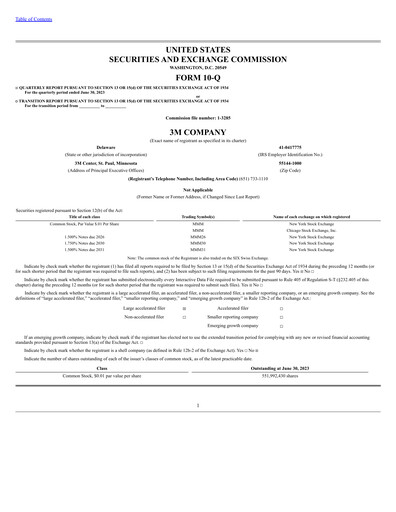 Thumbnail 3M Quarterly Report 2023-q2