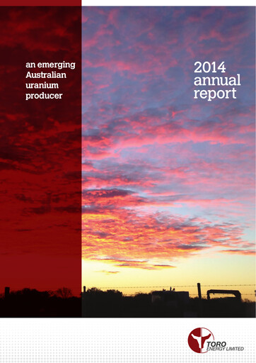 Thumbnail Toro Energy Annual Report 2014