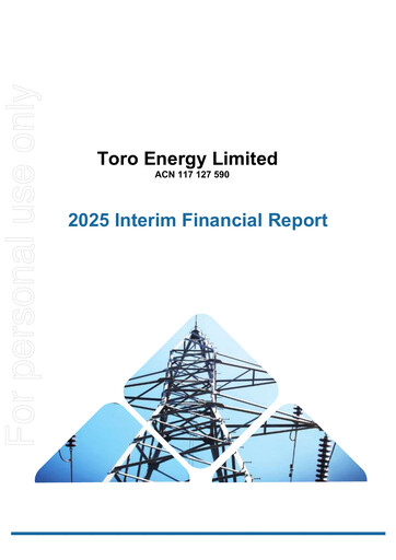 Thumbnail Toro Energy Half-year Report 2025-h1